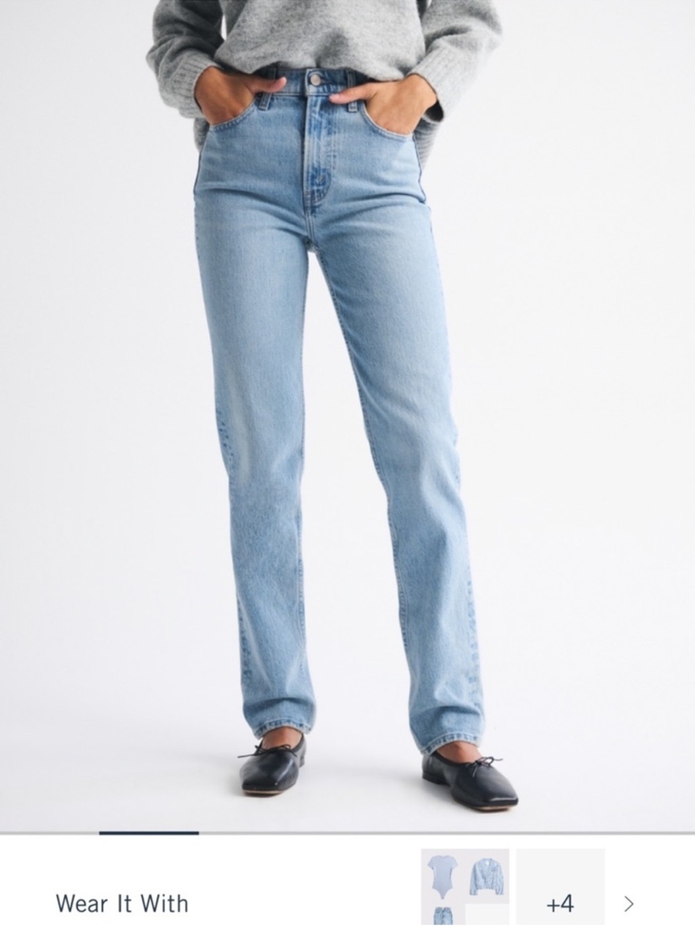 Abercrombie & Fitch Light Wash Straight Leg Jeans